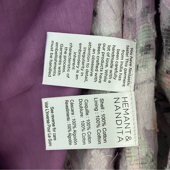 Anthropologie X Hemant and Nandita Mavi Mini Dress Orchid Small - Picture 12 of 16